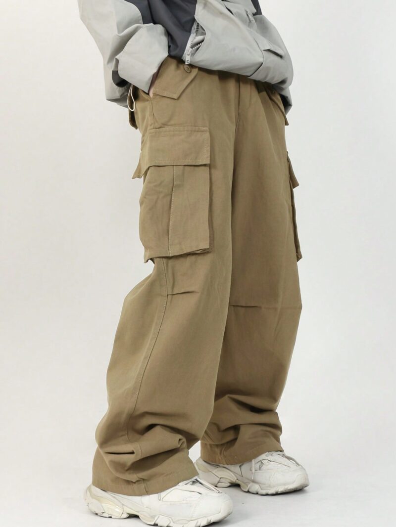 Jason Khaki Oversized Baggy Pants