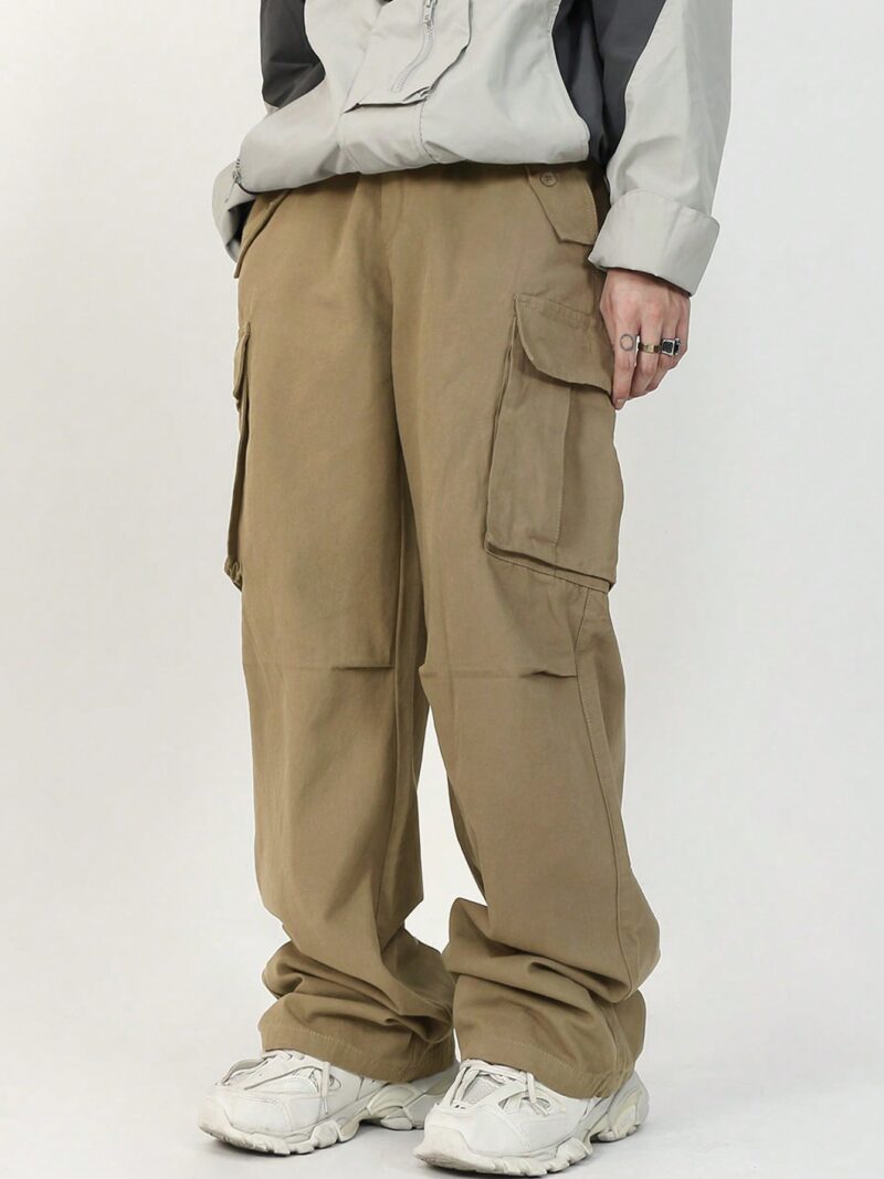 Jason Khaki Oversized Baggy Pants - Image 2