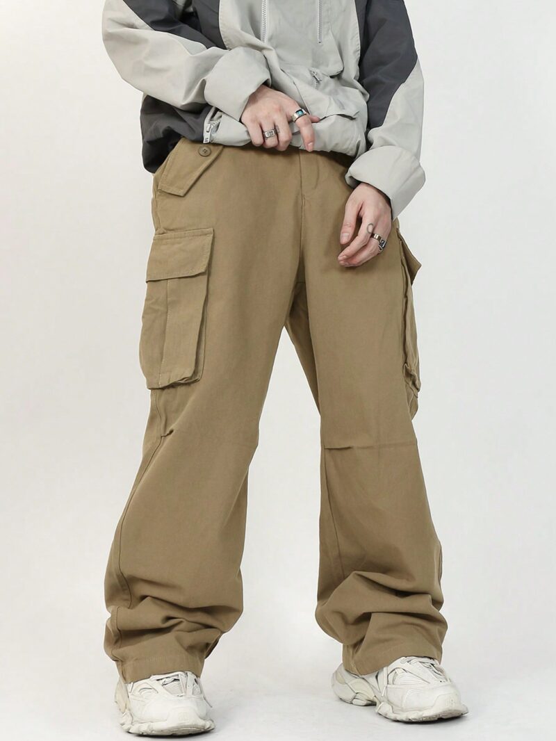 Jason Khaki Oversized Baggy Pants - Image 3
