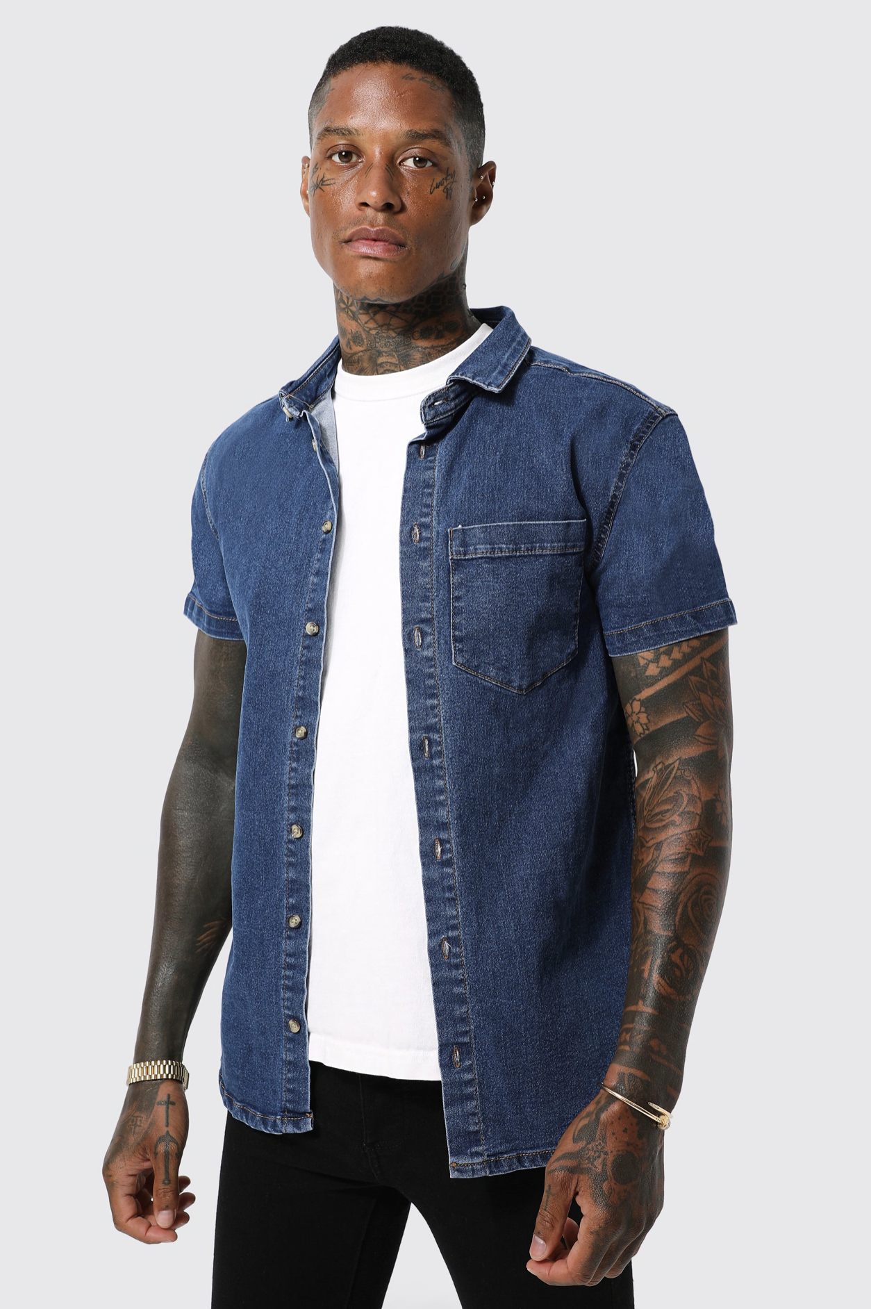 Robin Denim Muscle Shirt