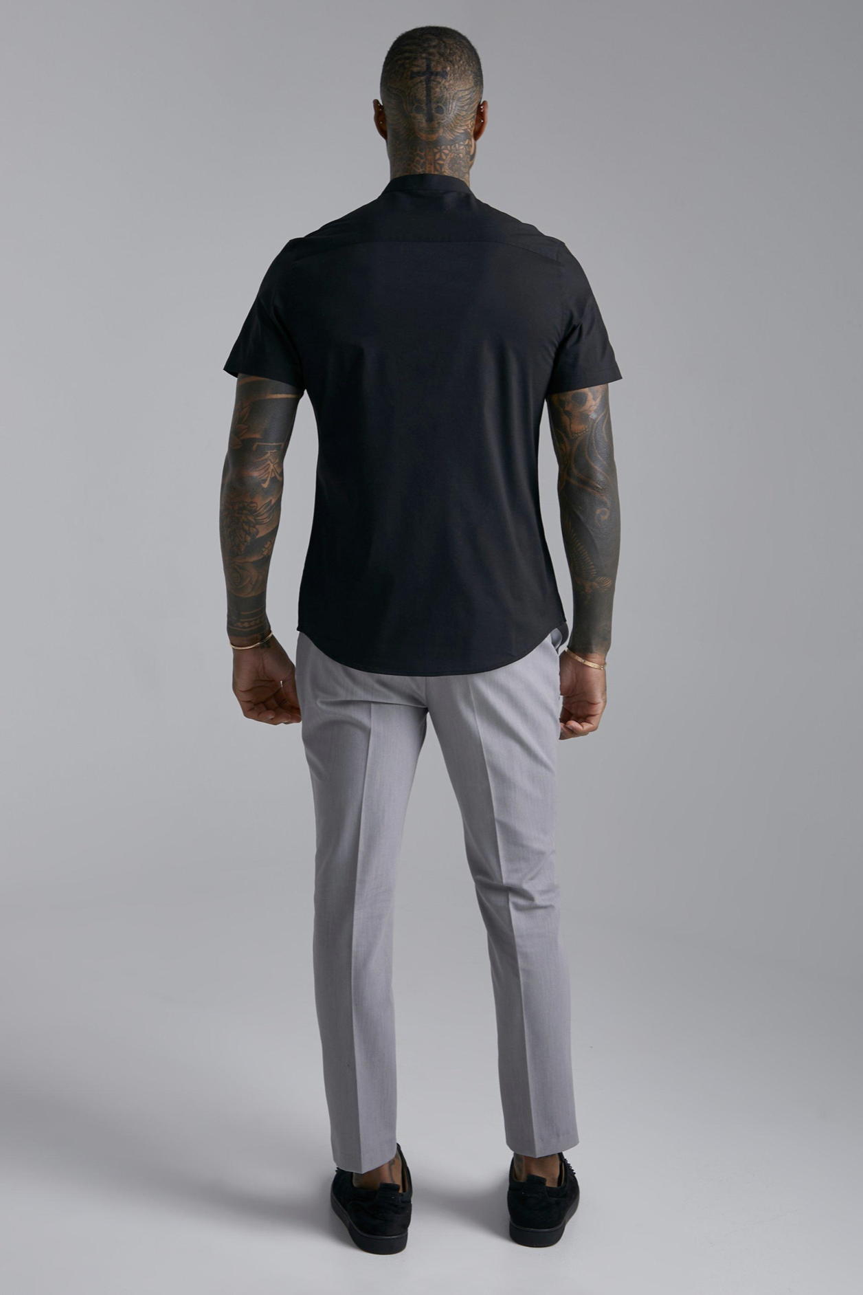Adam Black Round Collar Shirt - Image 2
