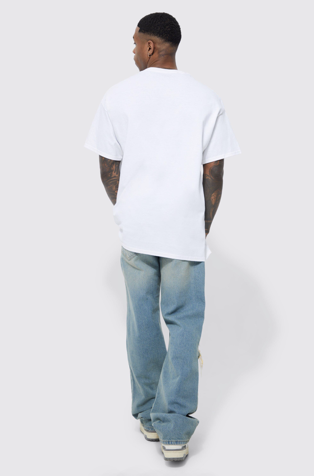 Nirvana Print White Graphic Oversized Tee - Image 2