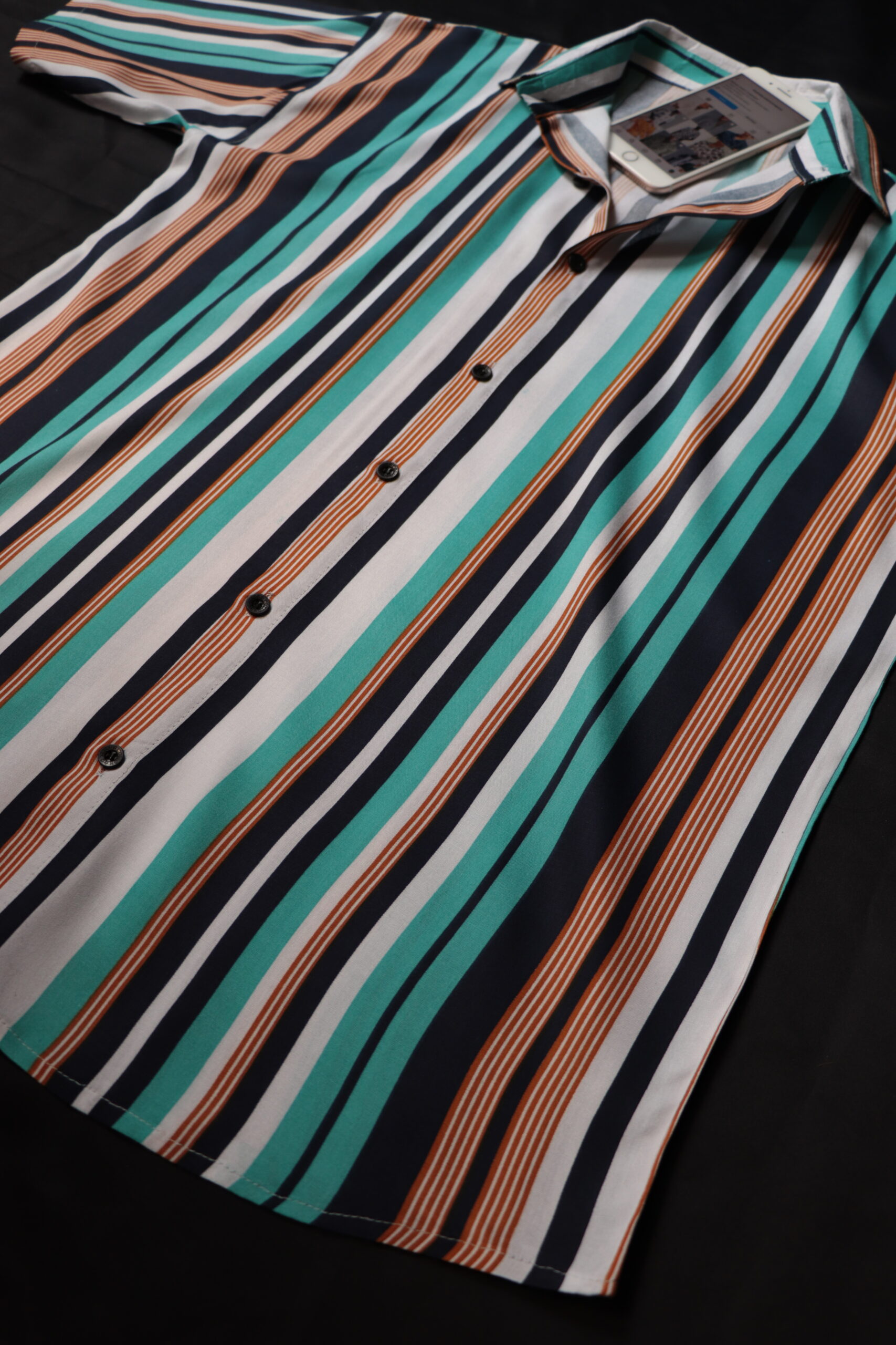 Stripes Print Muscle Shirt - Image 2