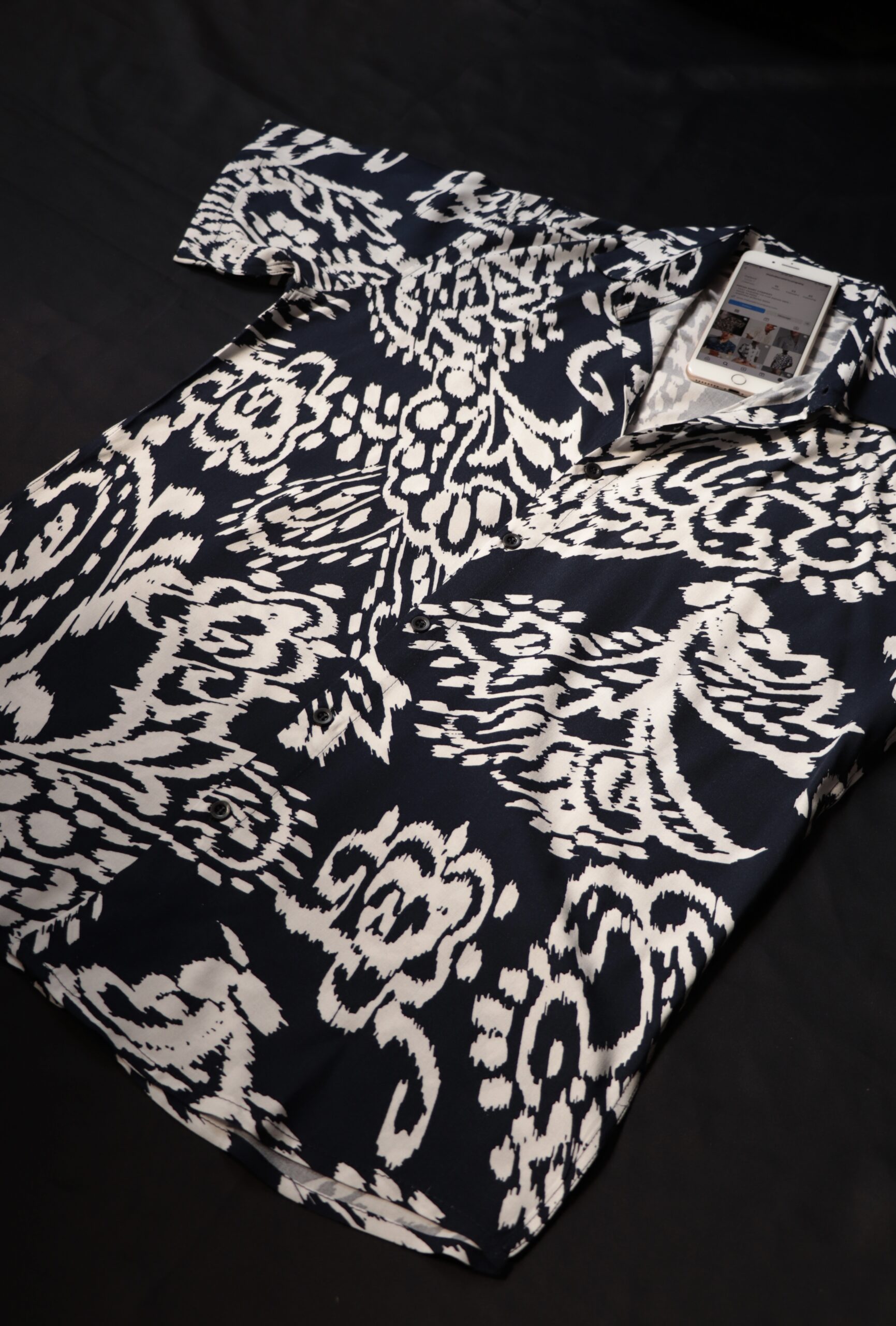 Jeff Black Textured Oversized Shirt - Image 2