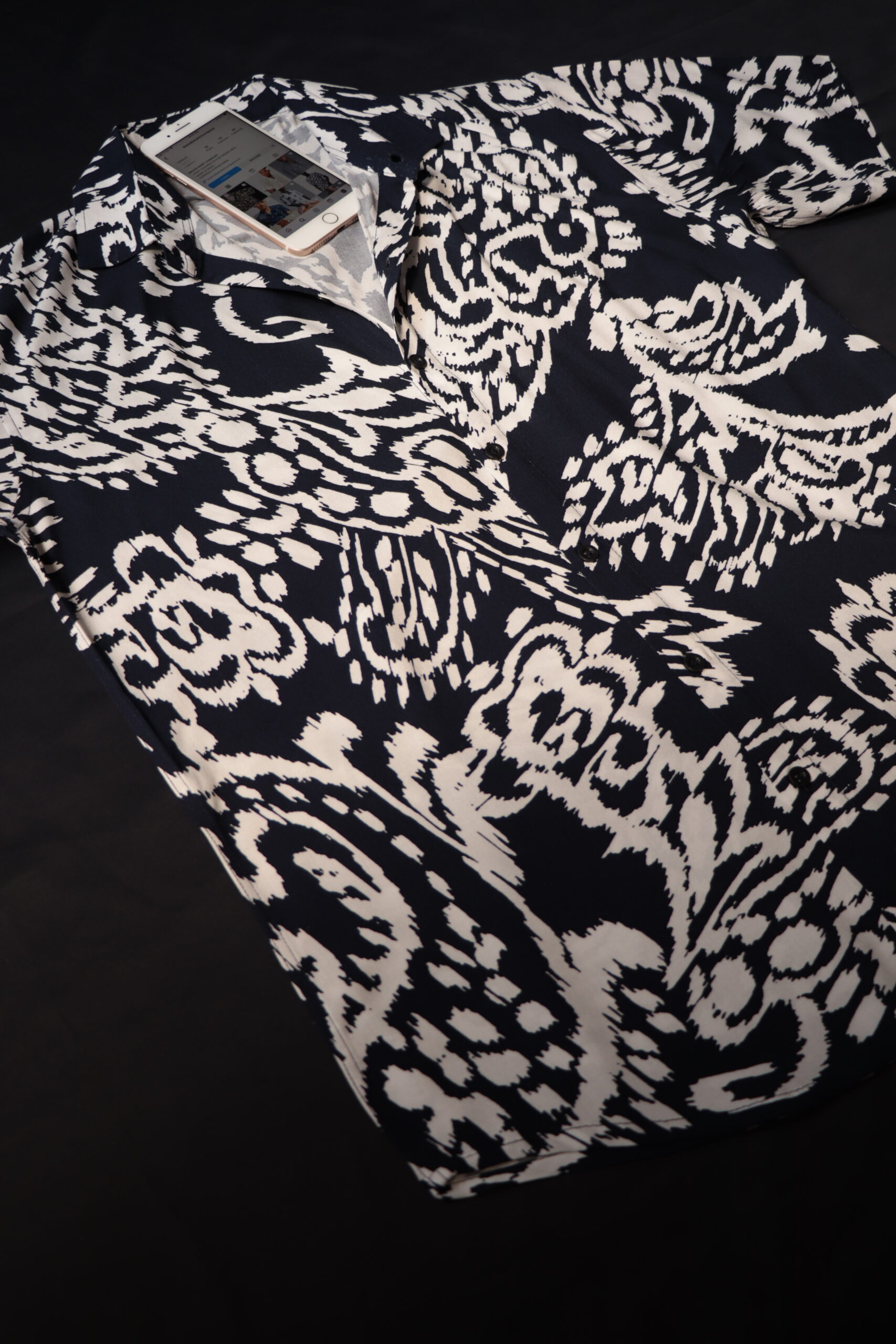 Jeff Black Textured Oversized Shirt - Image 3