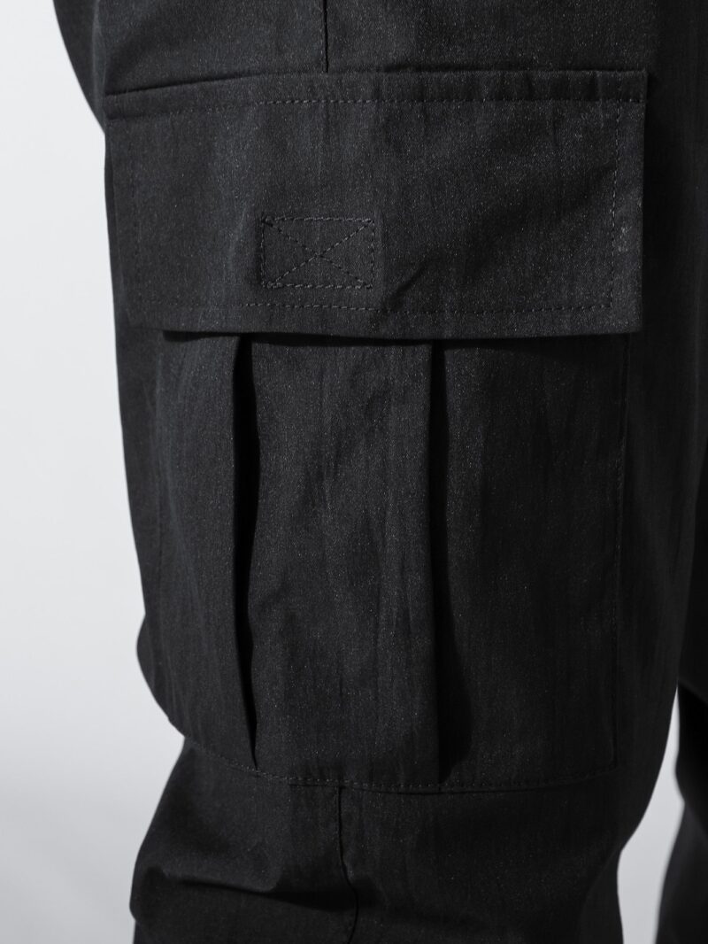 Noah Black Flap Pocket Cargo Pants - Image 3
