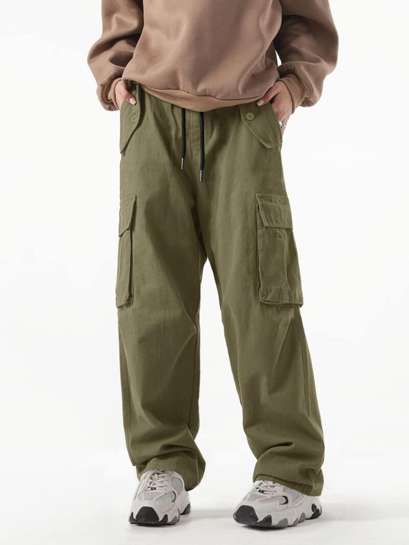 Green Oversized Cargo Pants - Image 4