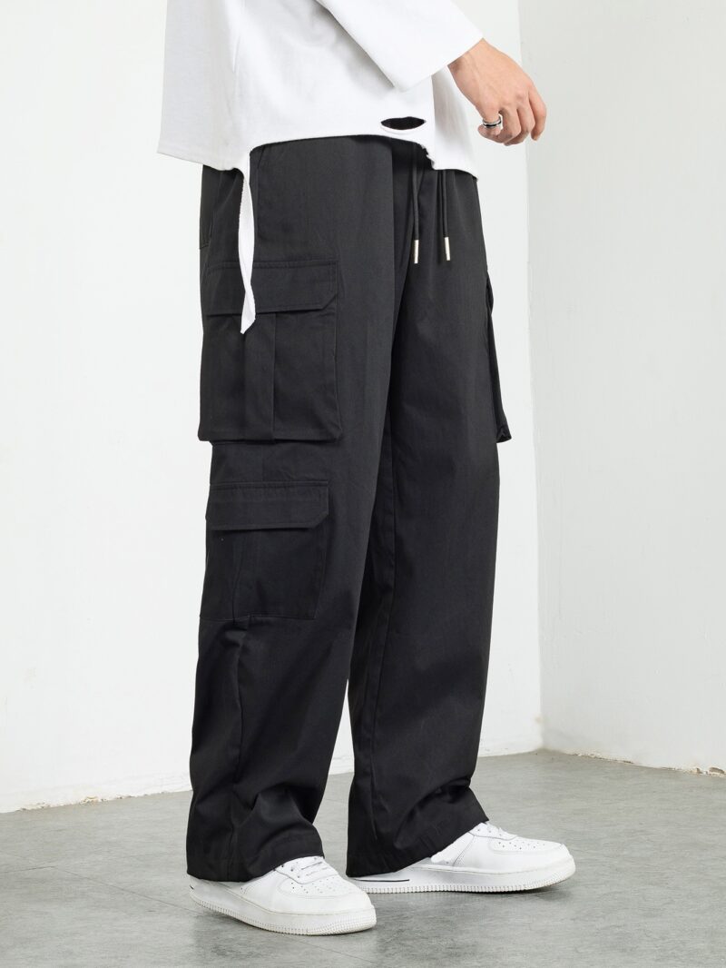 Mikey Black Oversized Cargo Pant