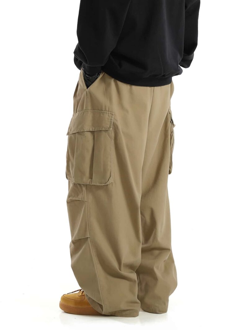 Logan Khaki Oversized Cargo Pants - Image 2