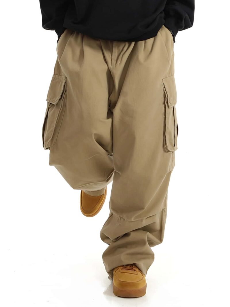 Logan Khaki Oversized Cargo Pants - Image 3