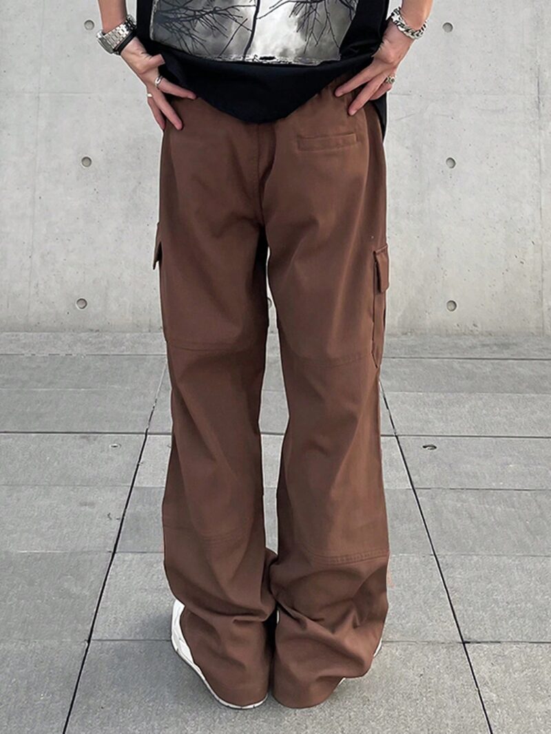 Edison Brown Oversized Cargo Pants - Image 2