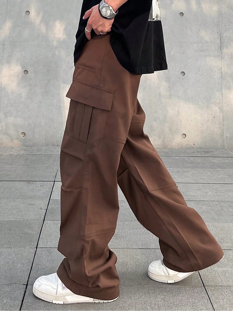 Edison Brown Oversized Cargo Pants - Image 4