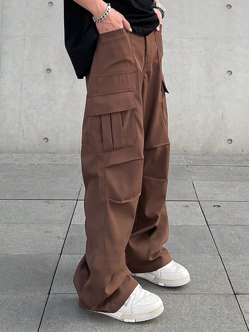 Edison Brown Oversized Cargo Pants - Image 5