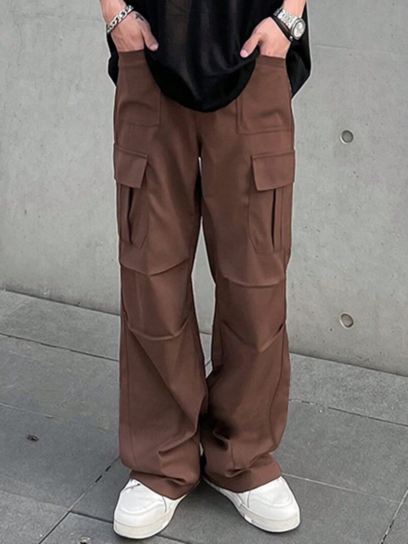 Edison Brown Oversized Cargo Pants - Image 6