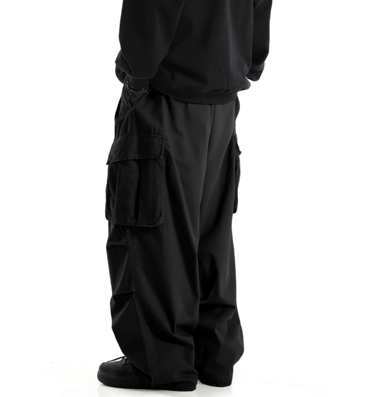 Darcy Black Oversized Cargo Pants - Image 2