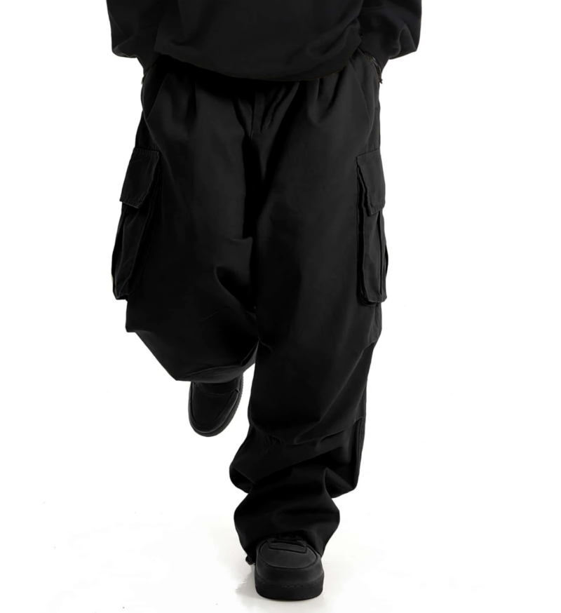 Darcy Black Oversized Cargo Pants - Image 3