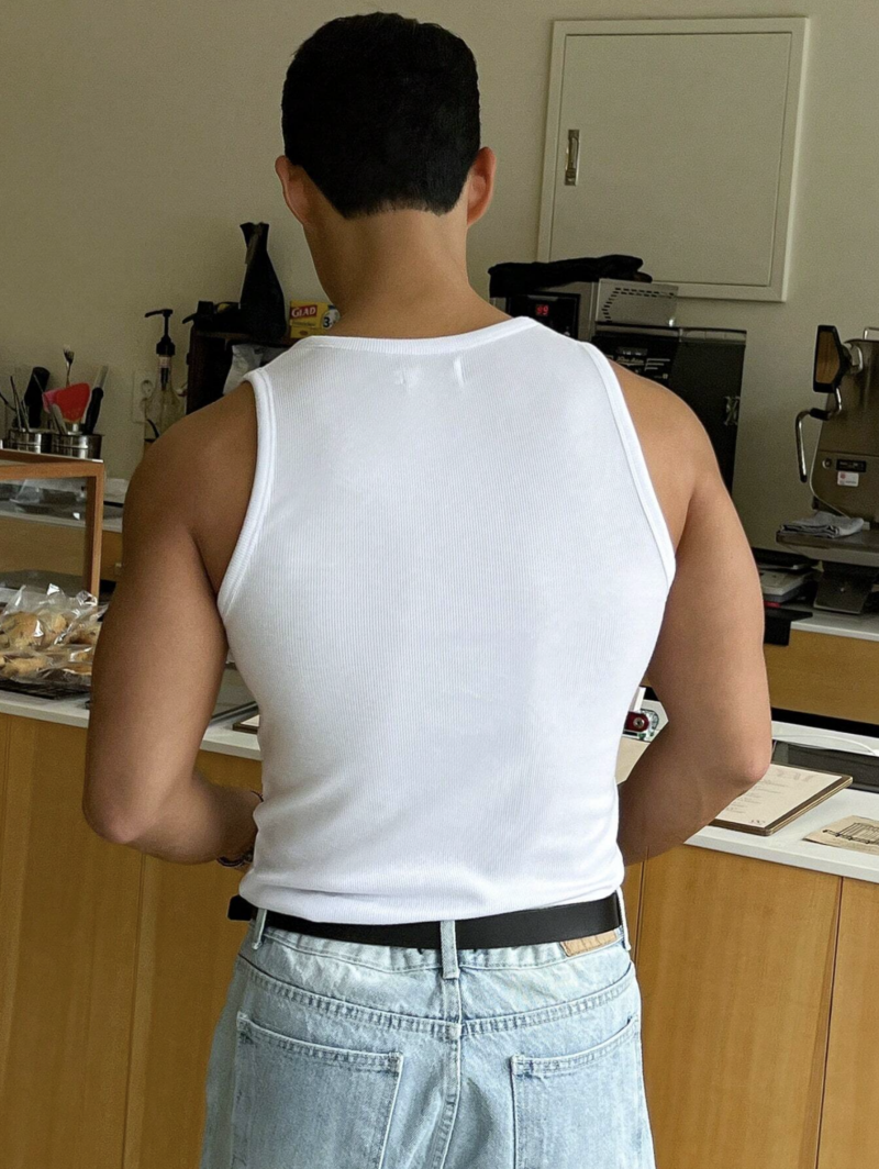 Gordon White Premium Rib Vest Tee - Image 2