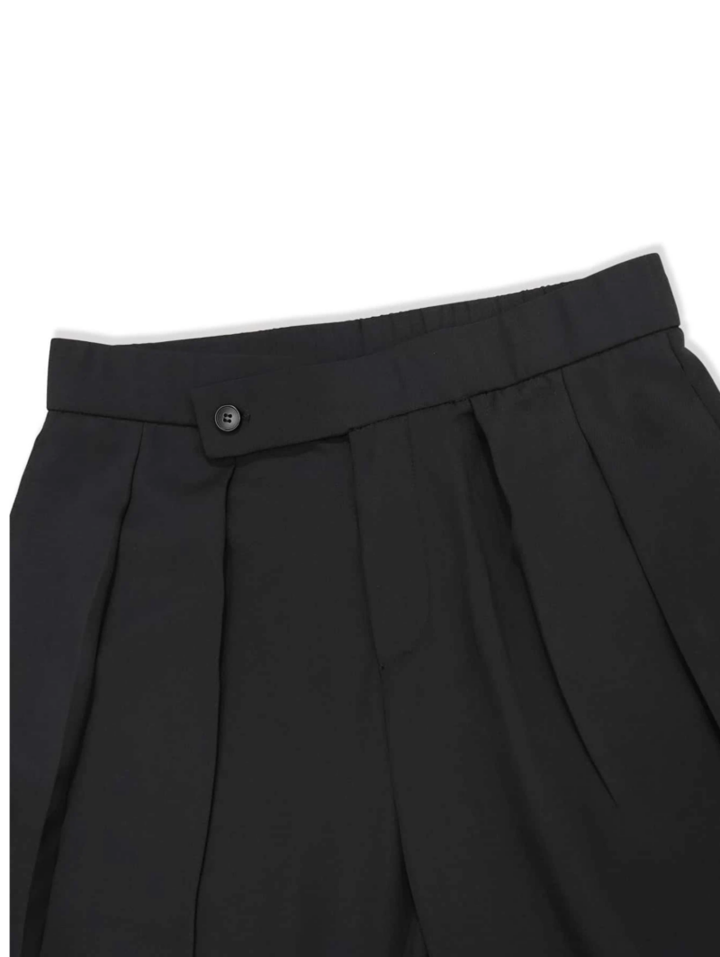 Howard Black Pleated Trousers - Image 3