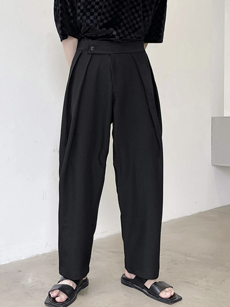 Howard Black Pleated Trousers - Image 4