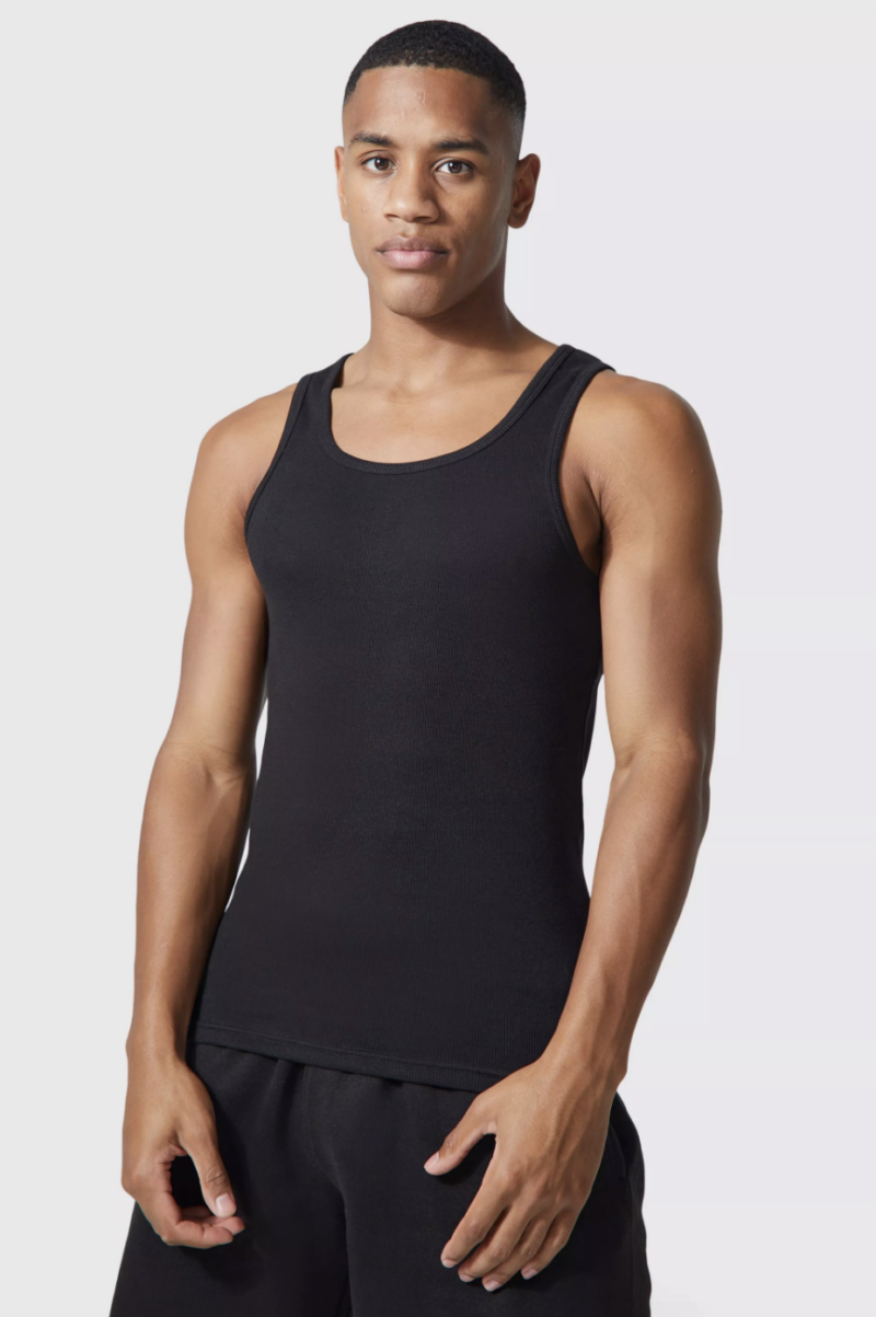 Yash Black Rib Vest