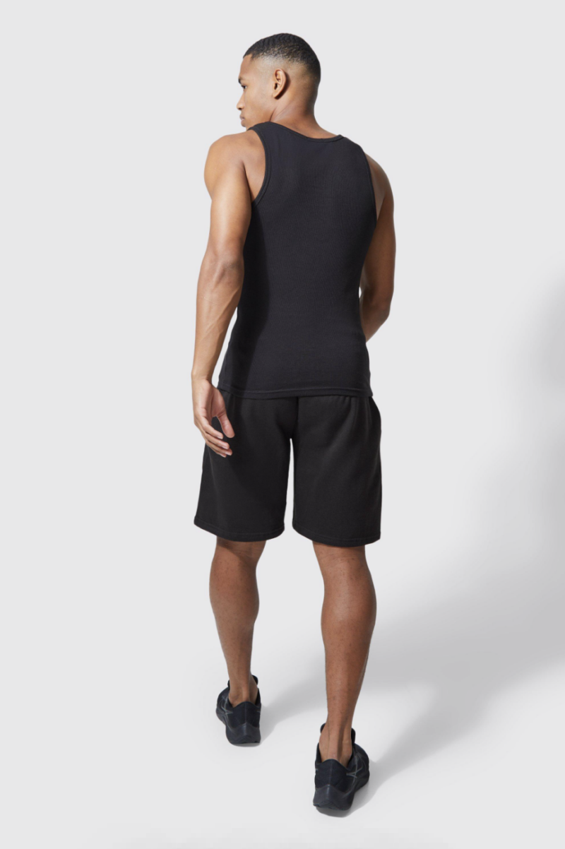 Yash Black Rib Vest - Image 3