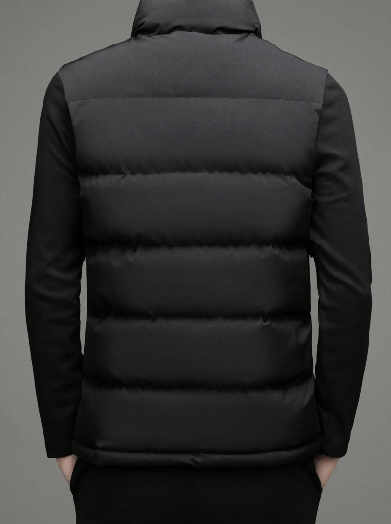 Ryan Black Sleeveless Puffer Jacket - Image 2