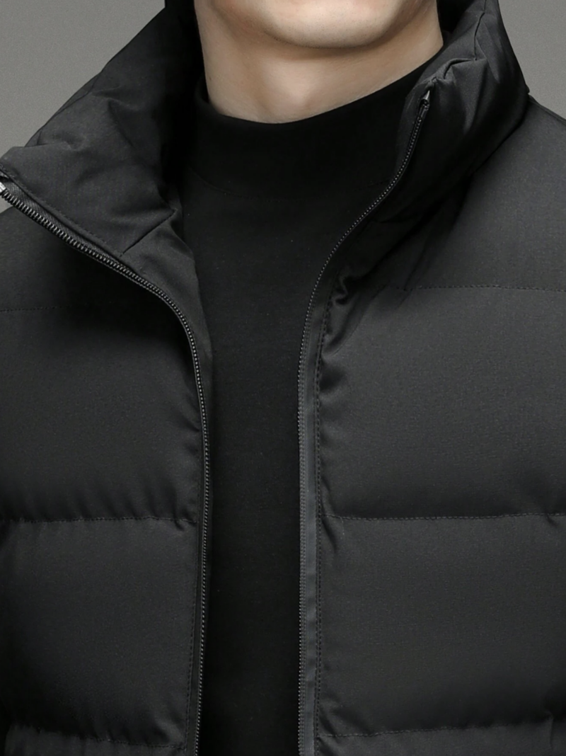 Ryan Black Sleeveless Puffer Jacket - Image 5