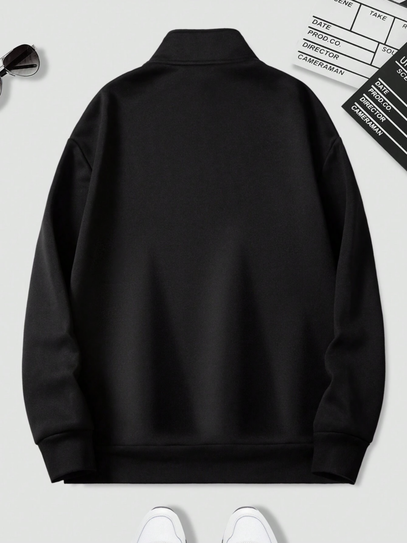 Mason Black Oversized Zipper Sweatshirt - Image 2