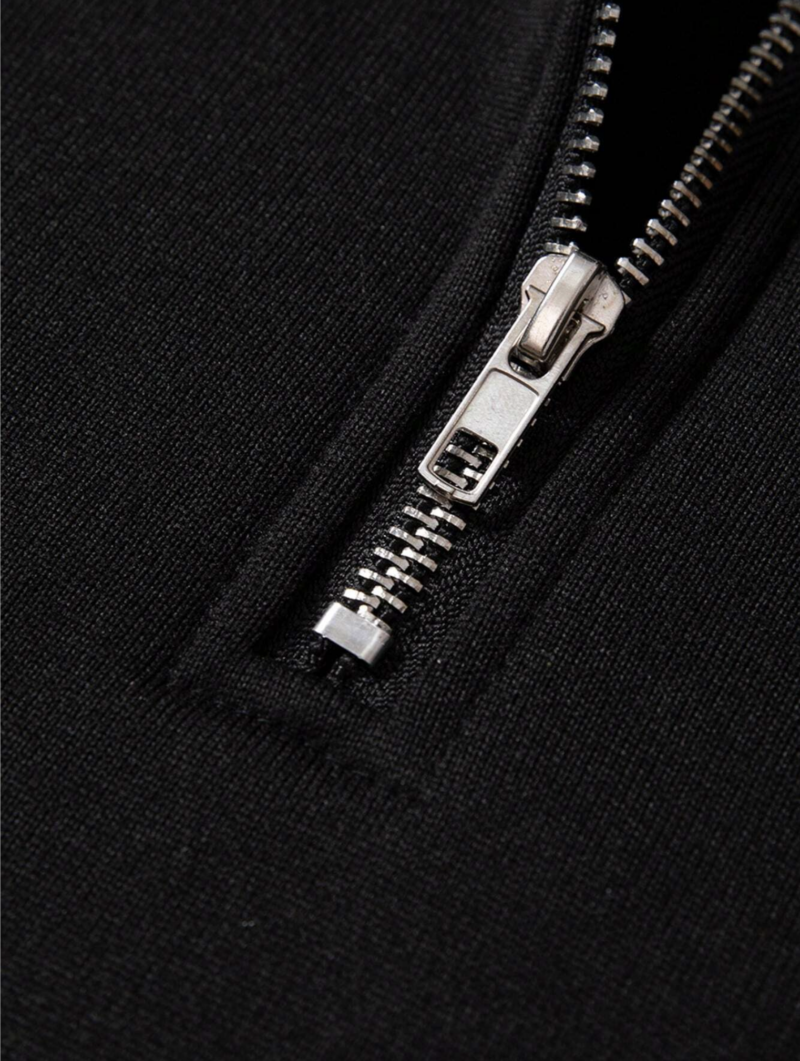 Mason Black Oversized Zipper Sweatshirt - Image 3