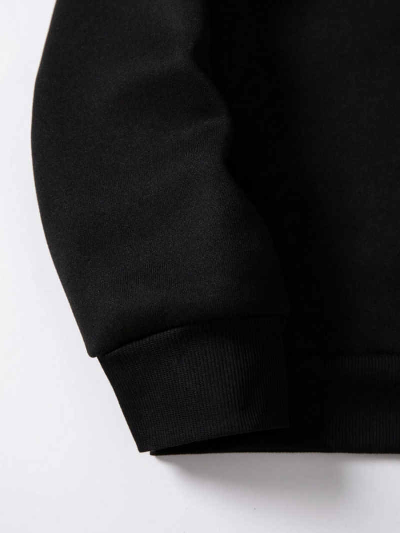Mason Black Oversized Zipper Sweatshirt - Image 4