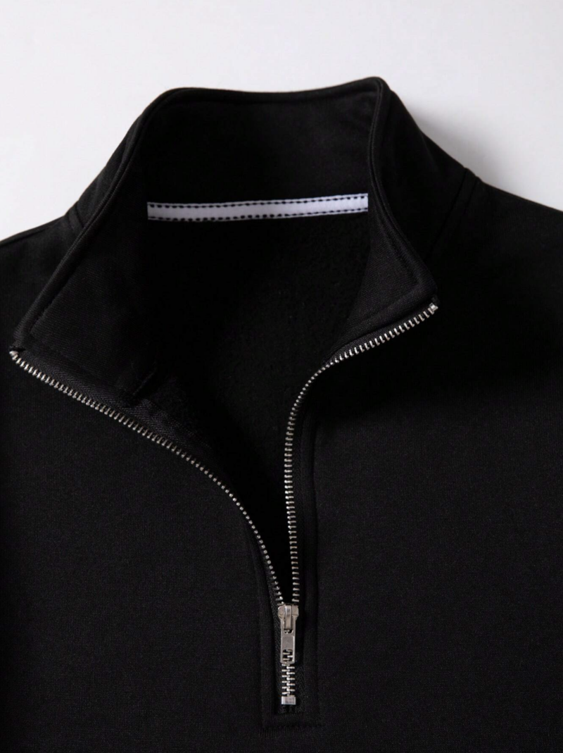 Mason Black Oversized Zipper Sweatshirt - Image 6