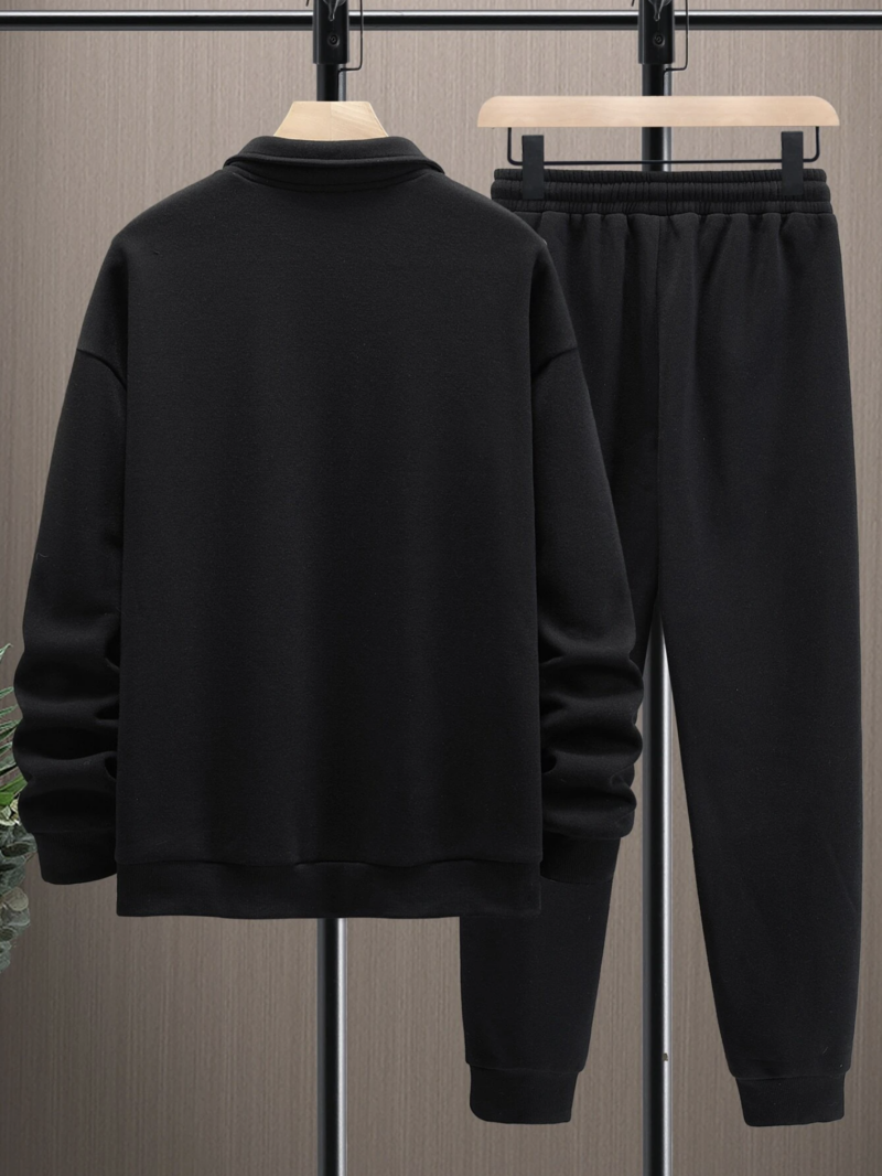 Alison Black Oversized Jogger & Sweatshirt Gym Set - Image 2
