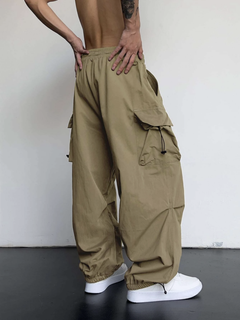 Zayn Khaki Oversized Cargo Pants - Image 2