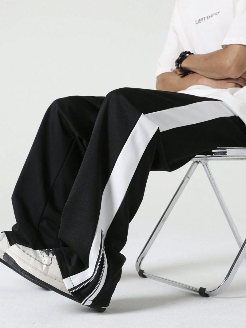Connor Black Side White Panel Oversized Jogger