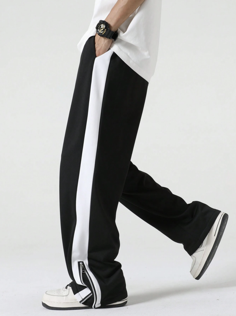 Connor Black Side White Panel Oversized Jogger - Image 3