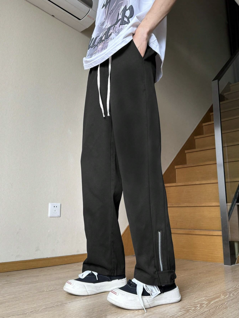 Vicky Black Zipper Oversized Cargo Pants - Image 5