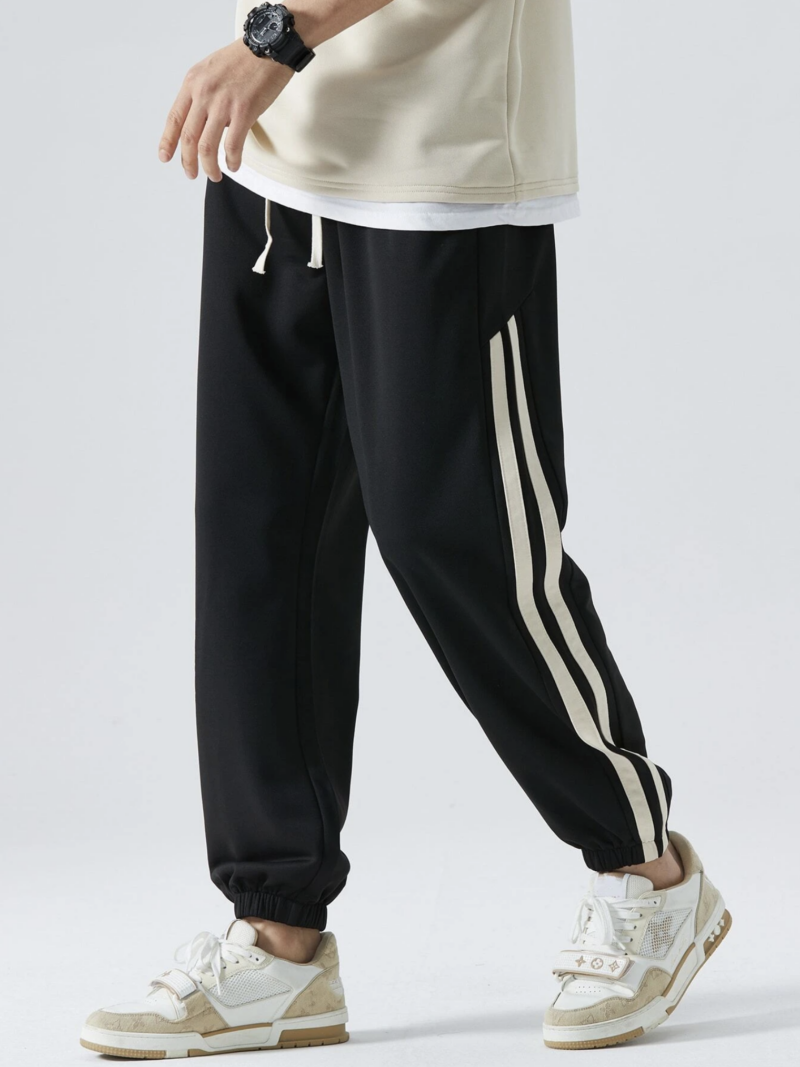 Willy Black Contrast Tape Jogger
