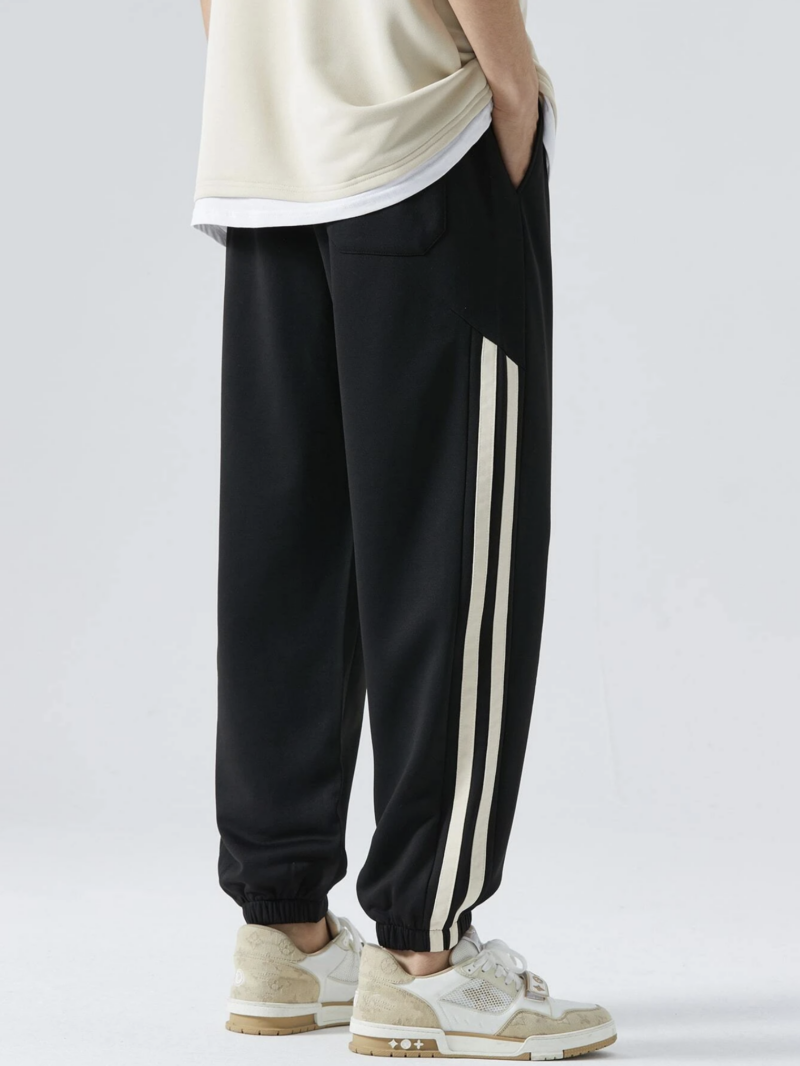 Willy Black Contrast Tape Jogger - Image 2