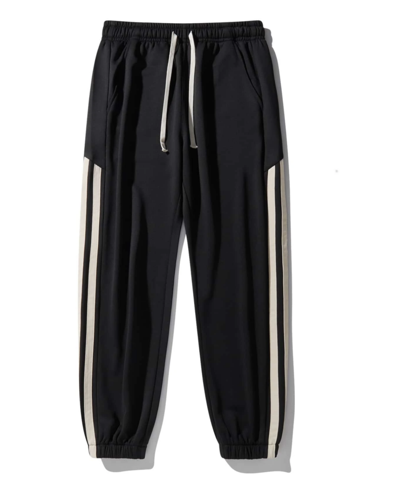 Willy Black Contrast Tape Jogger - Image 3