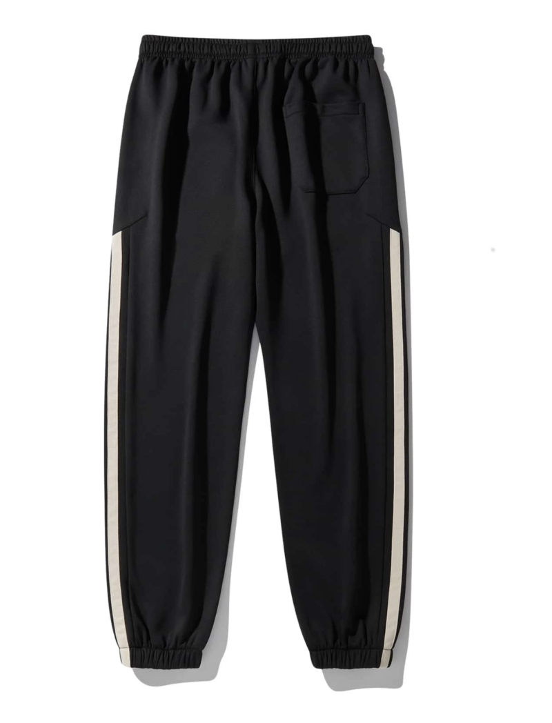 Willy Black Contrast Tape Jogger - Image 4