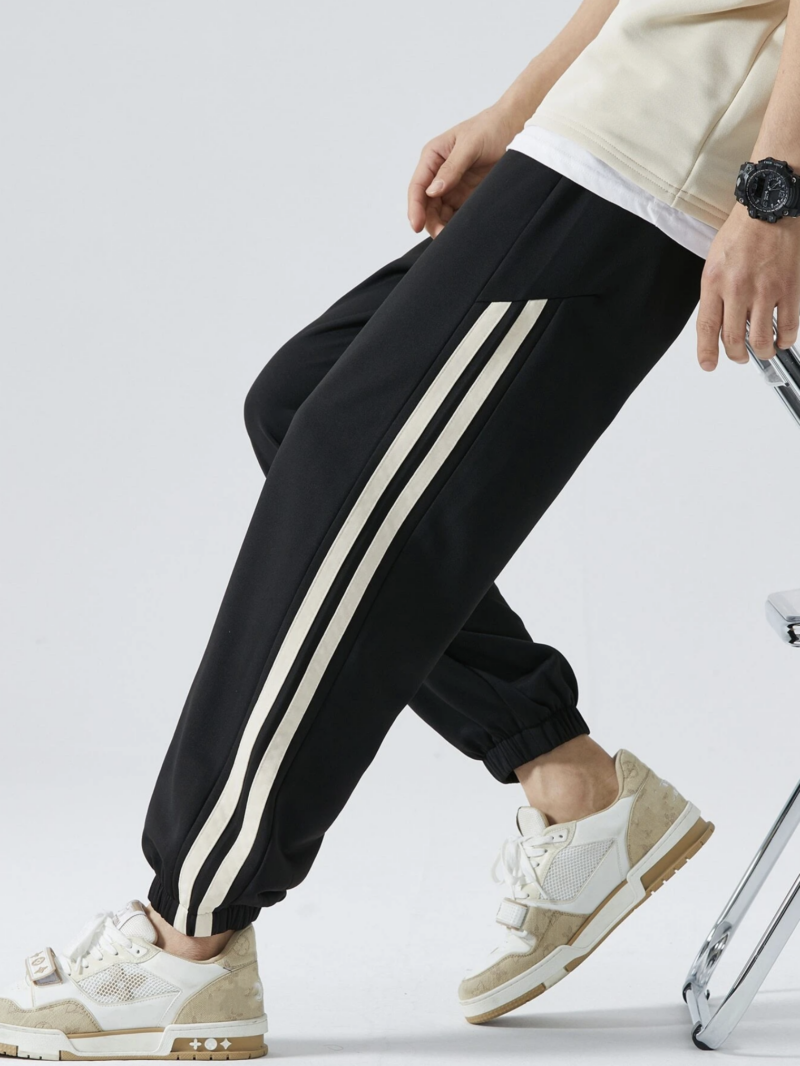 Willy Black Contrast Tape Jogger - Image 6