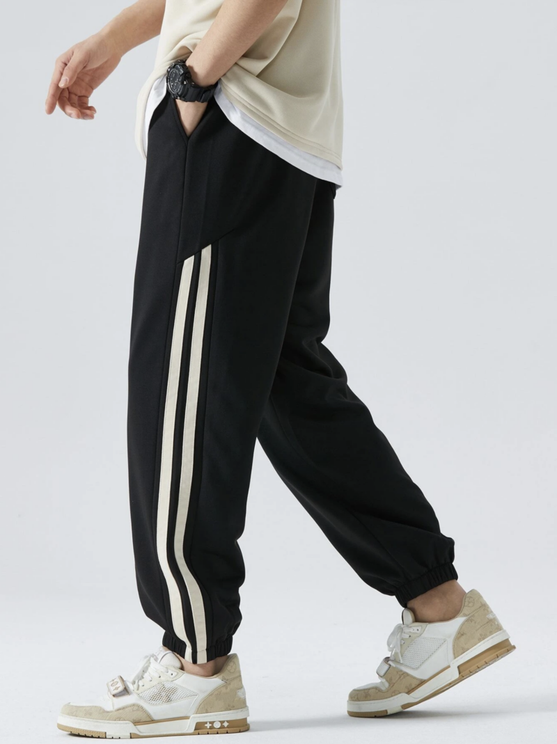 Willy Black Contrast Tape Jogger - Image 7