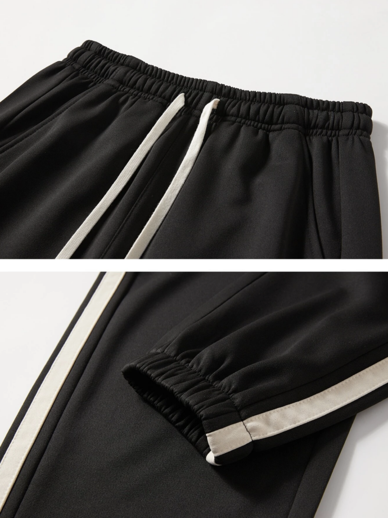 Willy Black Contrast Tape Jogger - Image 8