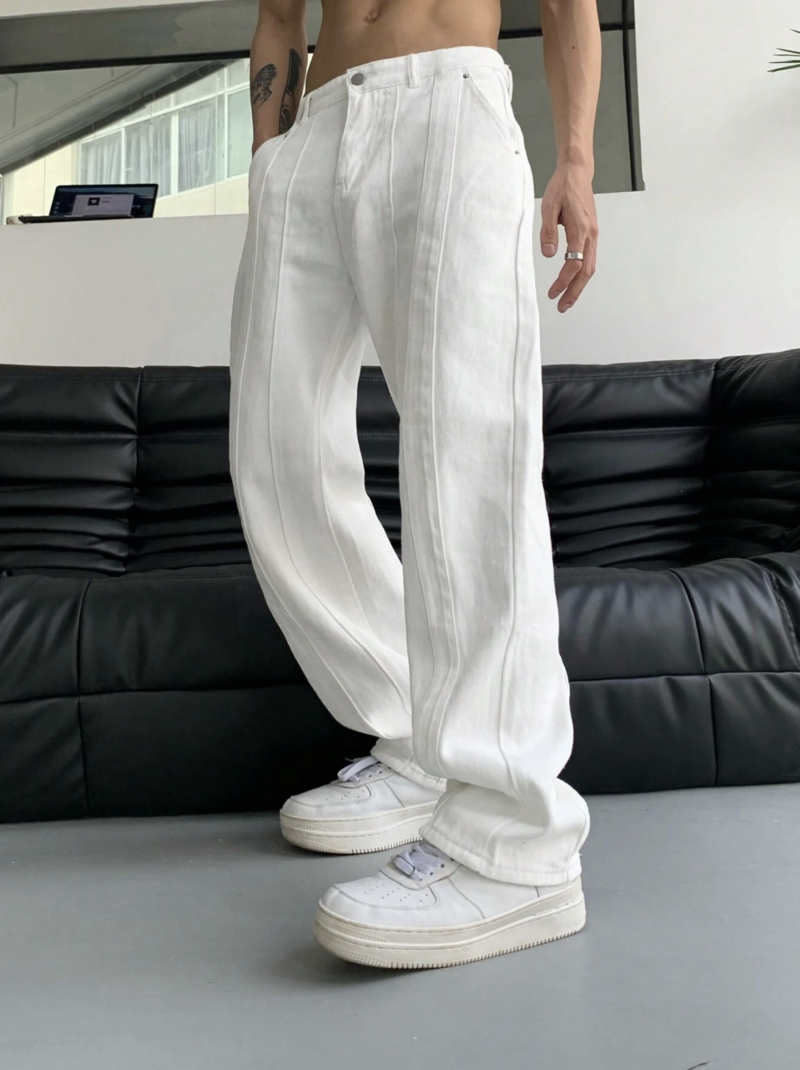 Jemson White Straight Fit Pants