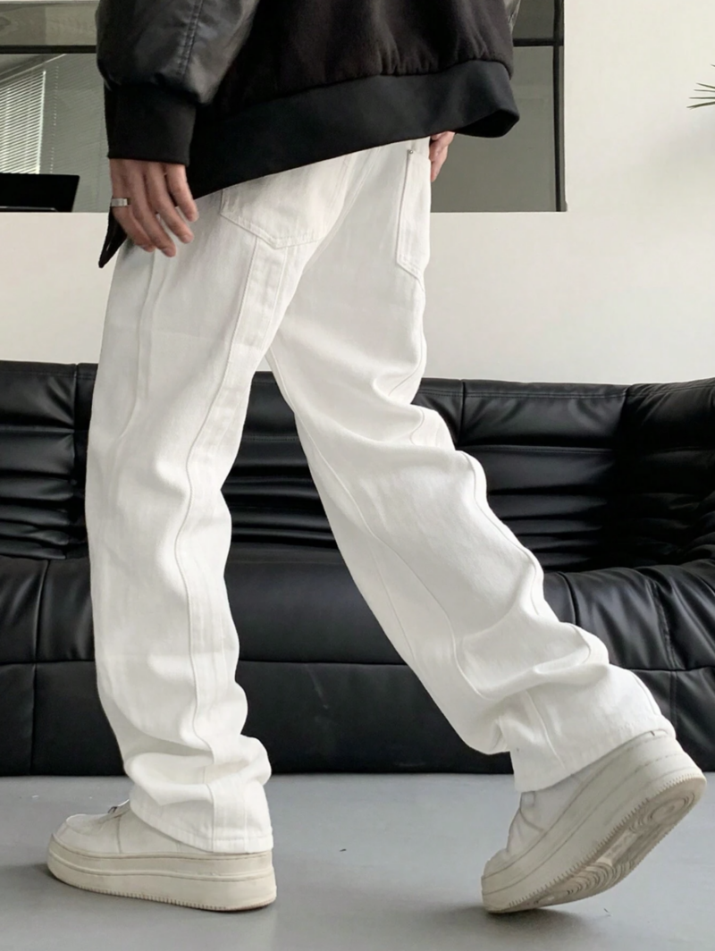 Jemson White Straight Fit Pants - Image 2