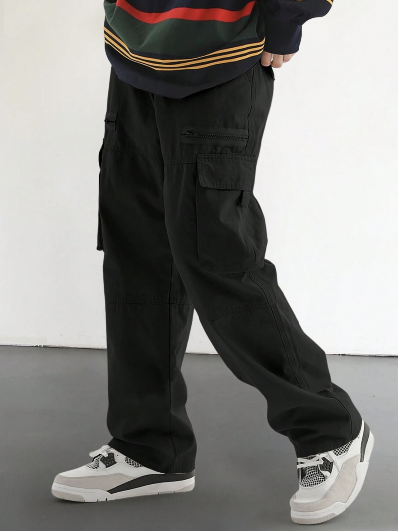 Cameron Black Zipper Pocket Cargo Pants - Image 7