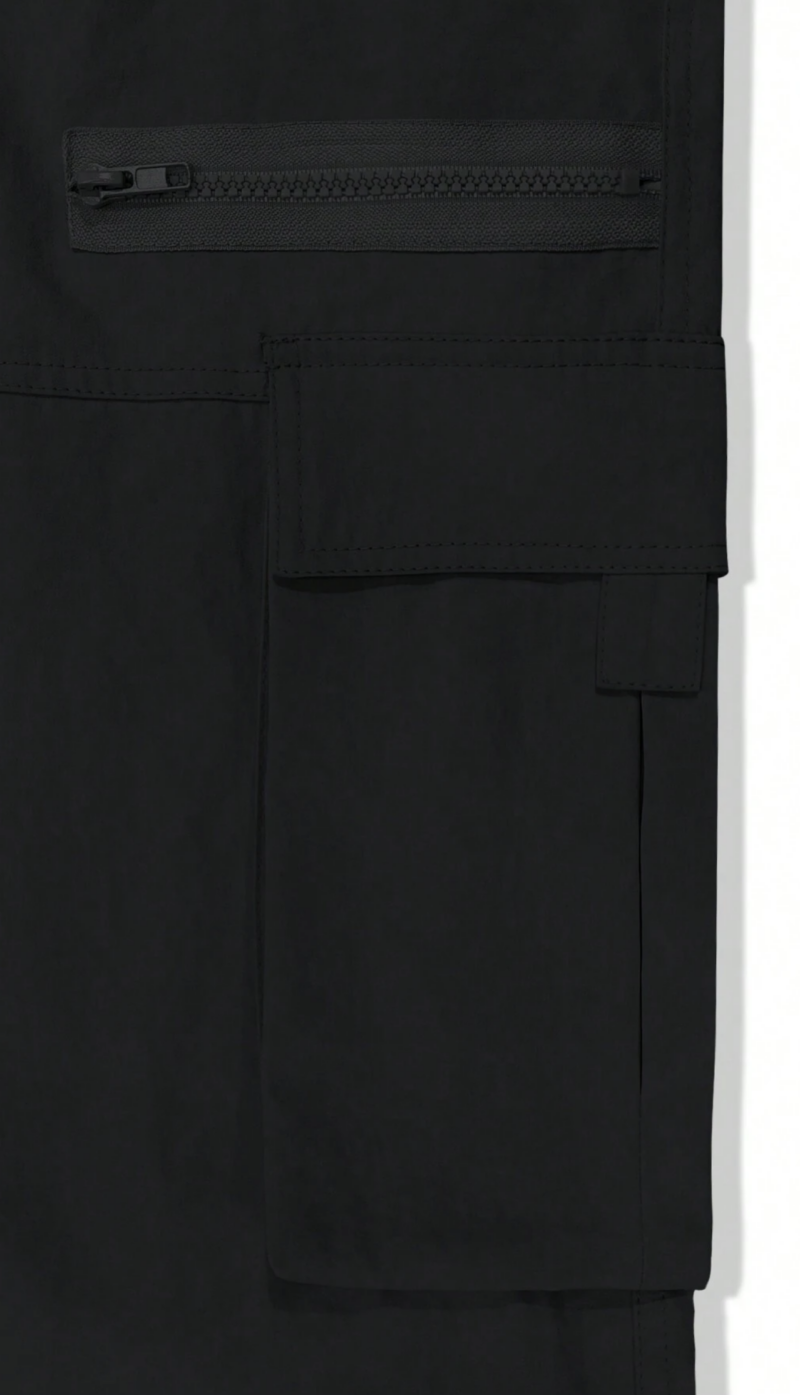 Cameron Black Zipper Pocket Cargo Pants - Image 4