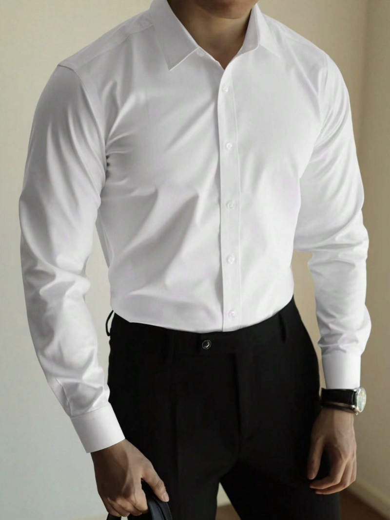 Vinny White Full Sleeves Muscle Shirt
