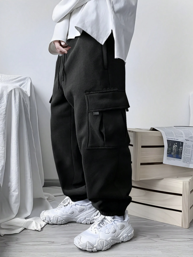 Mike Black Oversized Cargo Pocket Jogger