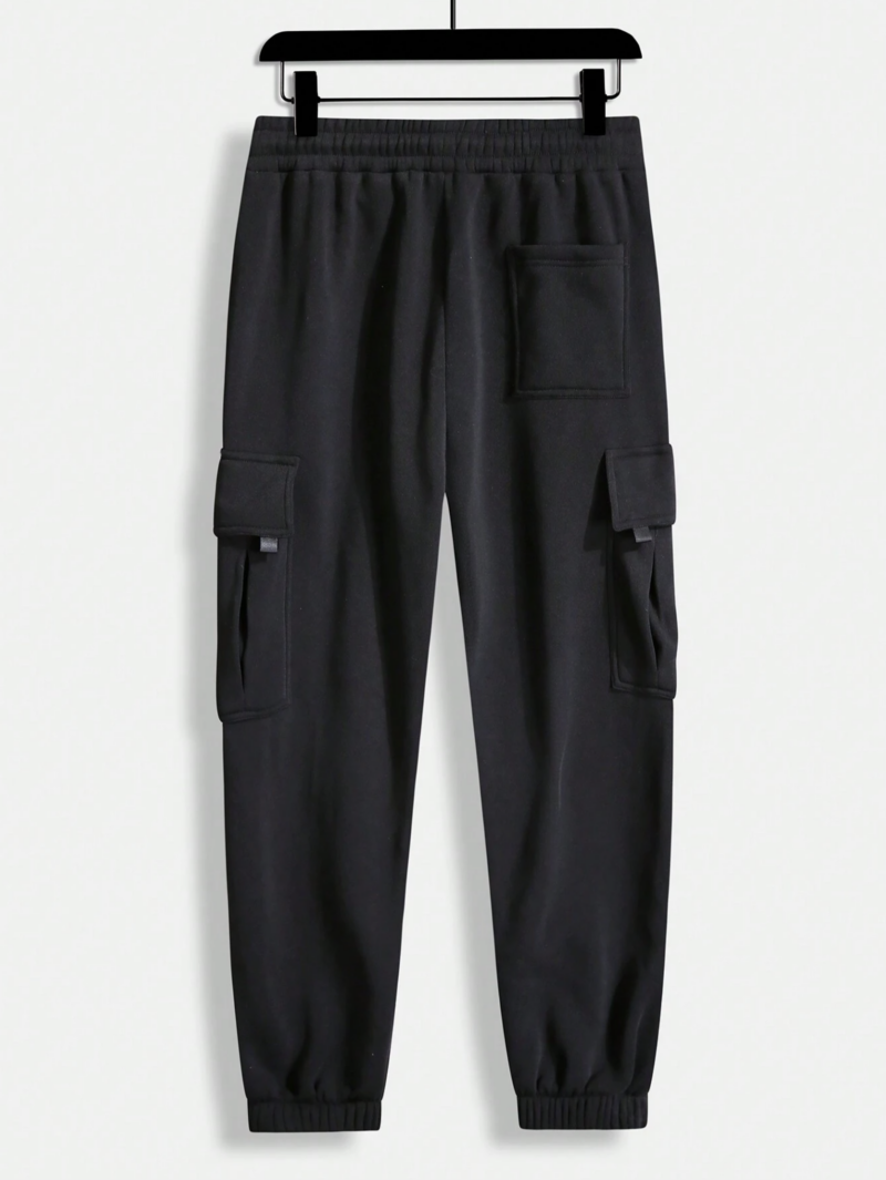 Mike Black Oversized Cargo Pocket Jogger - Image 2